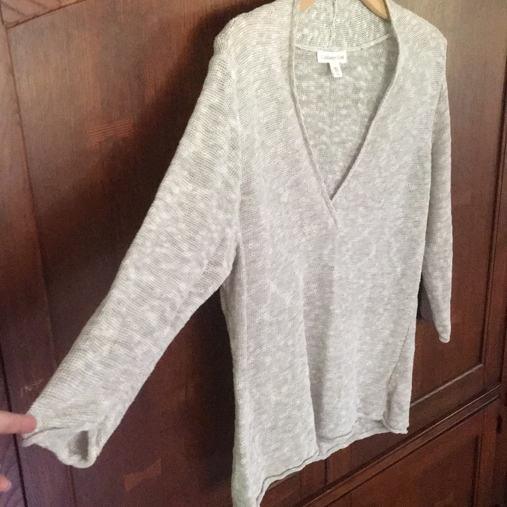 ❤️ LINEN V NECK Coldwater Creek lagenlook top - Picture 4 of 16